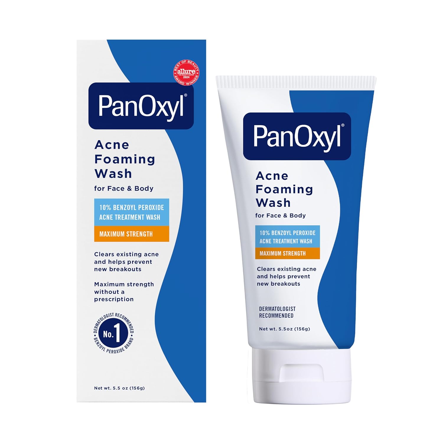 17 PanOxyl Acne Foaming Wash, Maximum Strength, Daily Acne-Fighting Face and Body Cleanser, Face Wash to Clear, Treat and Prevent Acne Pimples and Stubborn Breakouts, 5.5 Oz Tube - Image 1